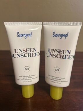 2 x Supergoop! Unseen Sunscreen SPF 40 1.7 fl oz/50ml. Exp 09/26. No box. Sealed